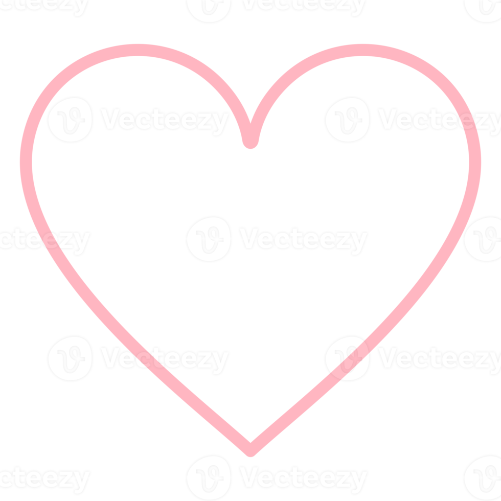 Heart-Shaped. Love Icon Symbol for Pictogram, App, Website, Logo or Graphic Design Element. Format PNG