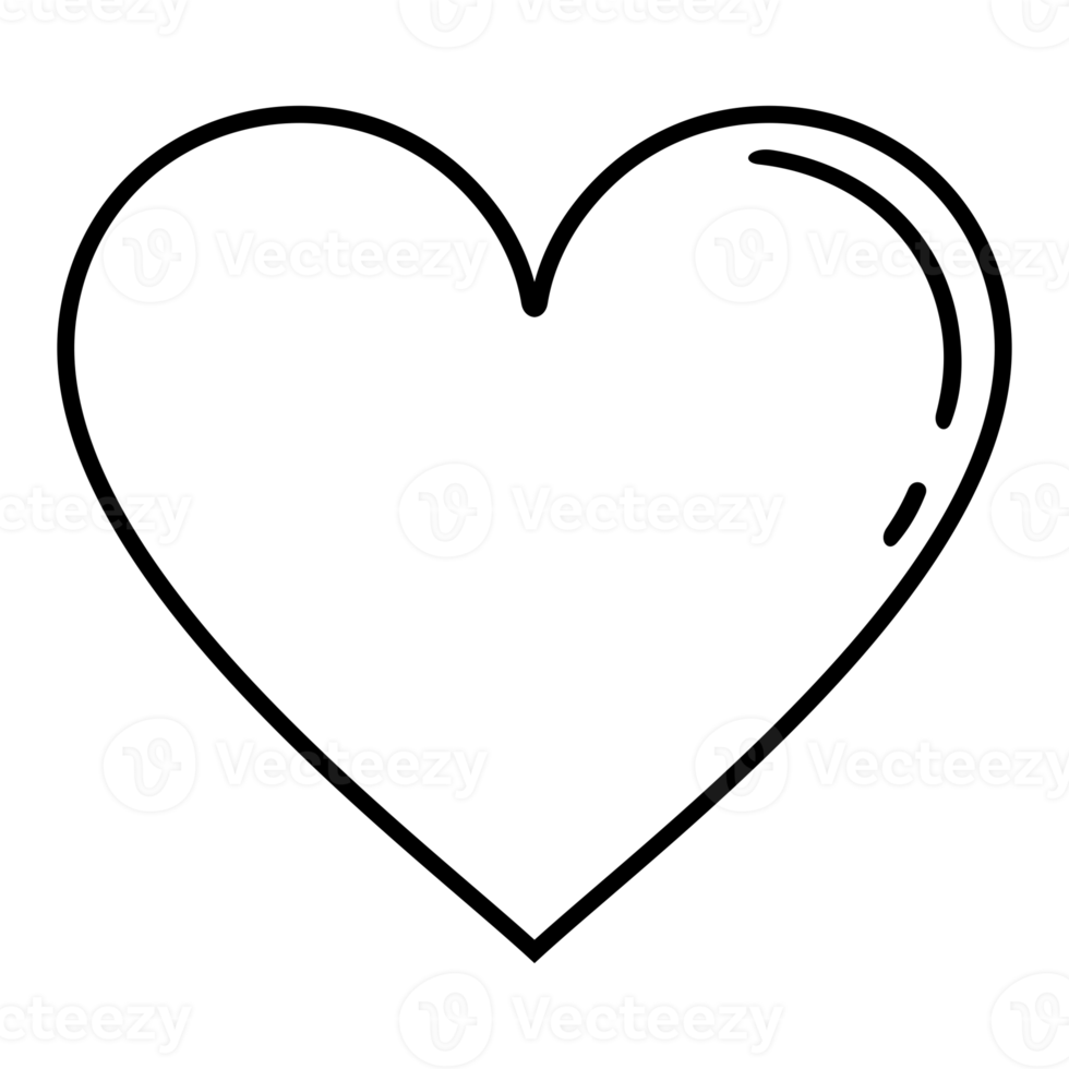 a forma di cuore. amore icona simbolo per pittogramma, app, sito web, logo o grafico design elemento. formato png