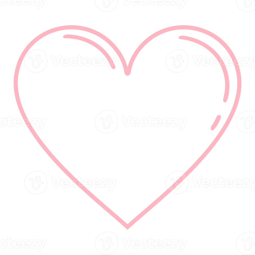 en forma de corazón símbolo de icono de amor para pictograma, aplicación, sitio web, logotipo o elemento de diseño gráfico. formato png