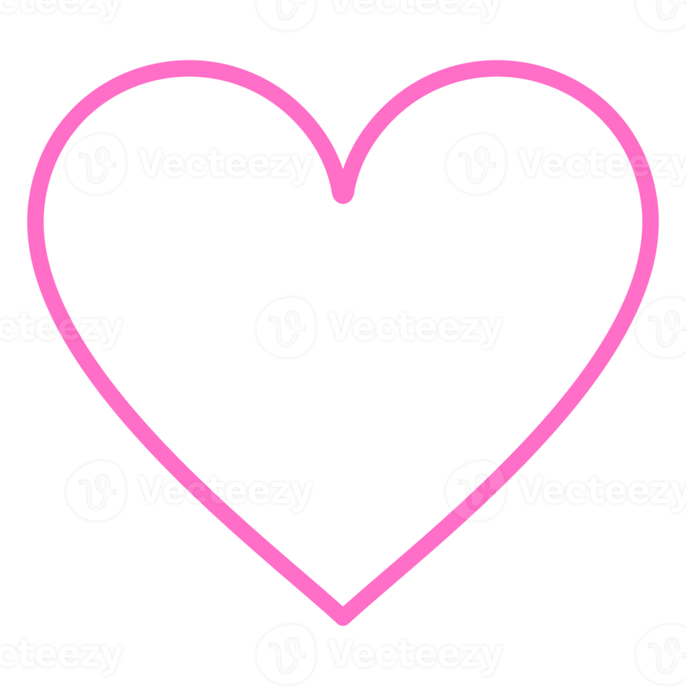 Heart-Shaped. Love Icon Symbol for Pictogram, App, Website, Logo or Graphic Design Element. Format PNG