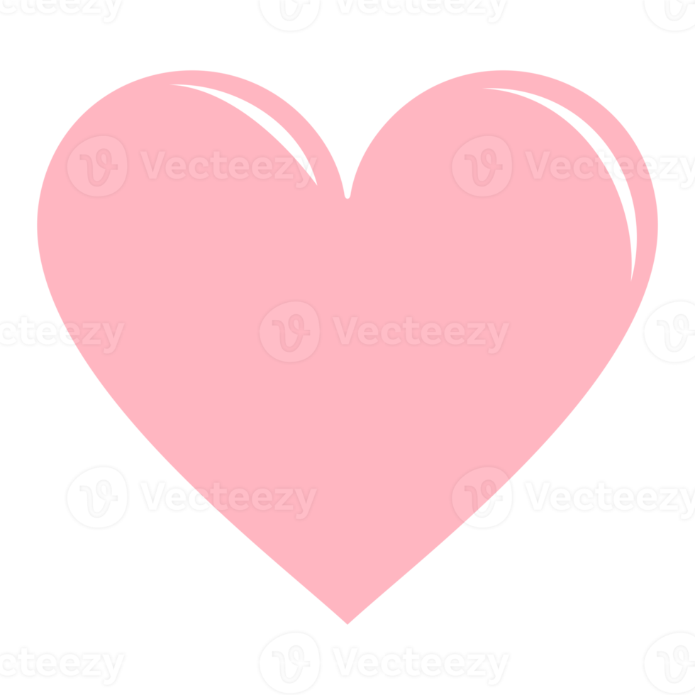 Heart-Shaped. Love Icon Symbol for Pictogram, App, Website, Logo or Graphic Design Element. Format PNG