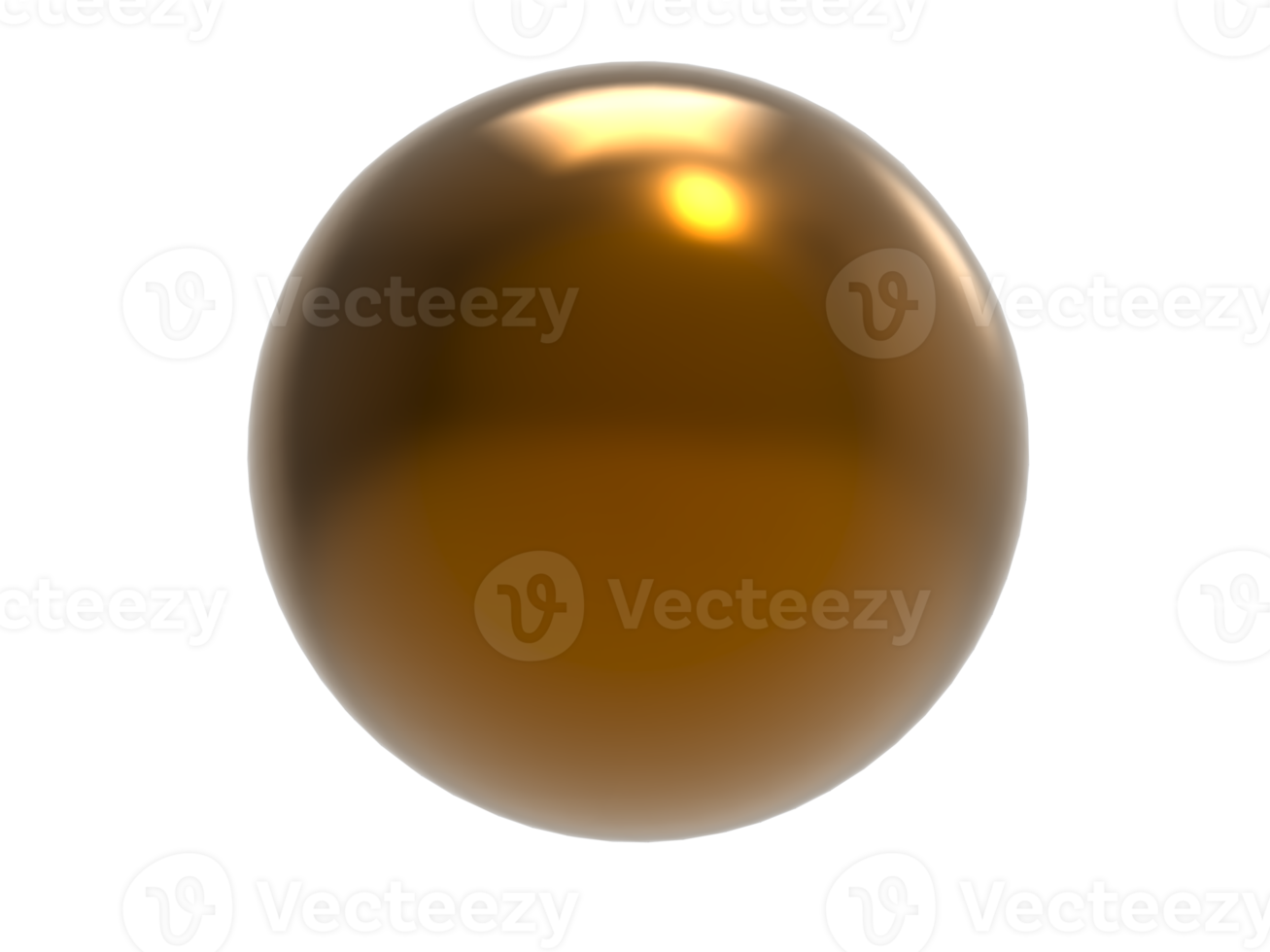 Brass metal sphere. png