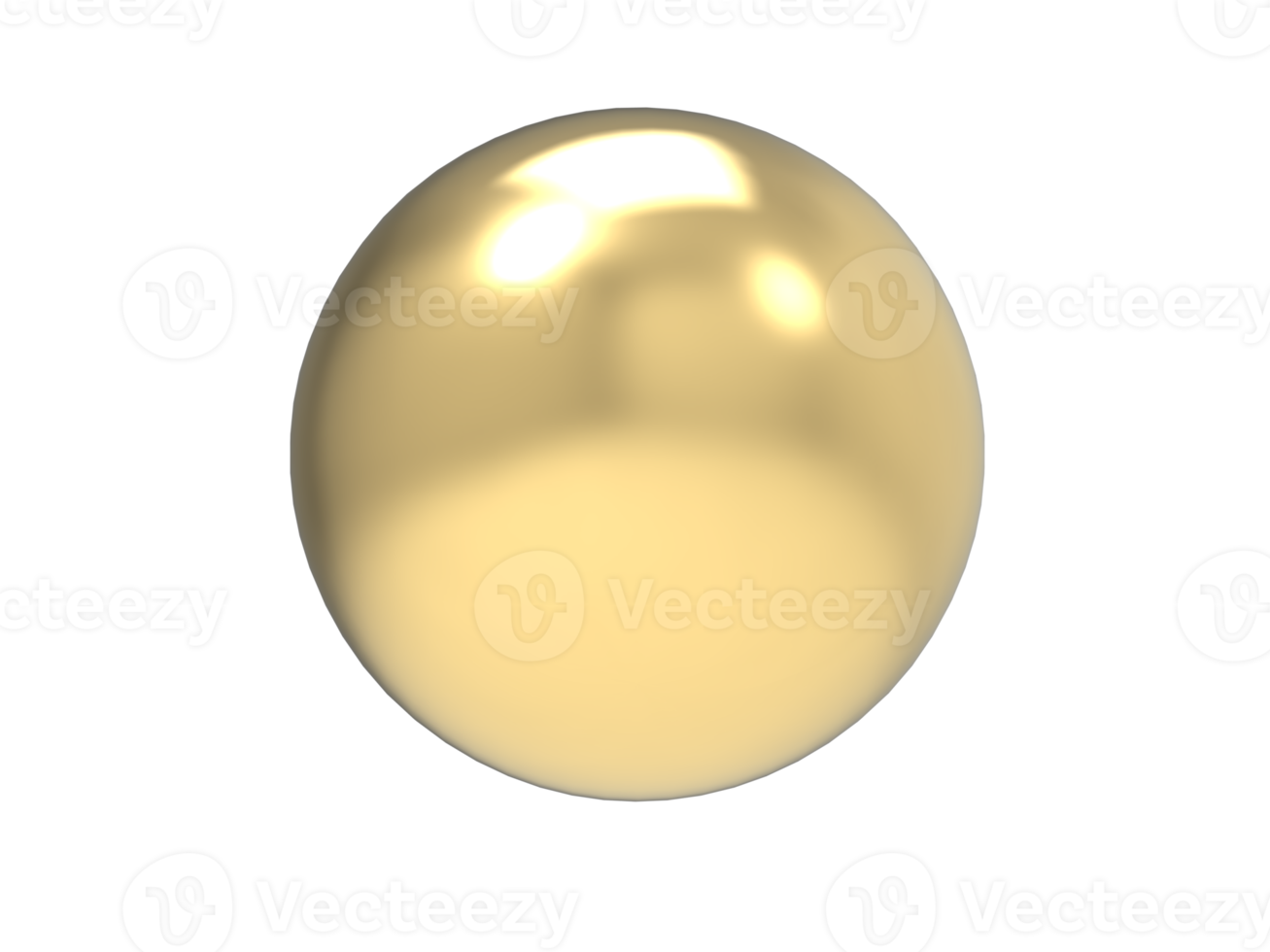 Yellow metal sphere. png