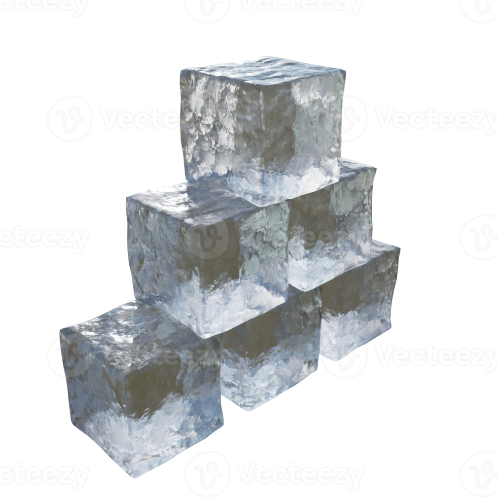 Pyramid of ice cubes. png