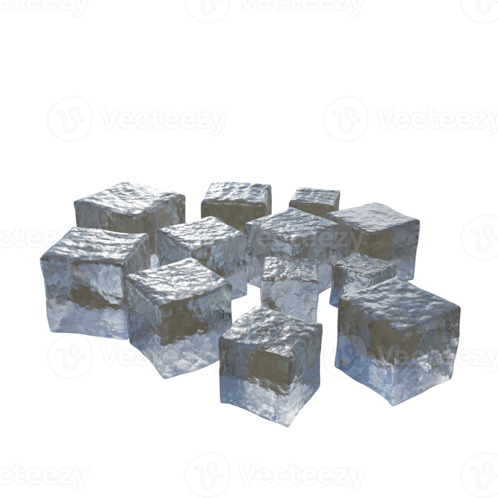 Heap of ice cubes. png