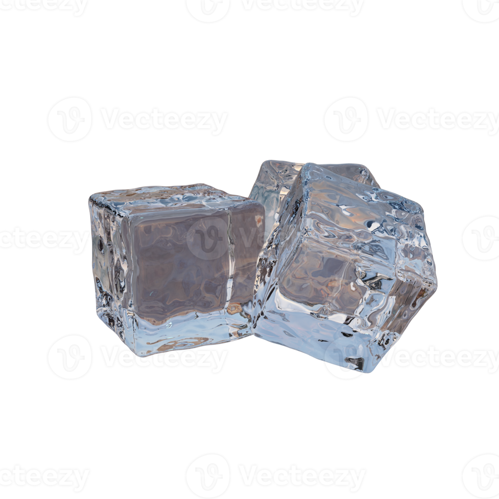 Three artificial ice cubes. png