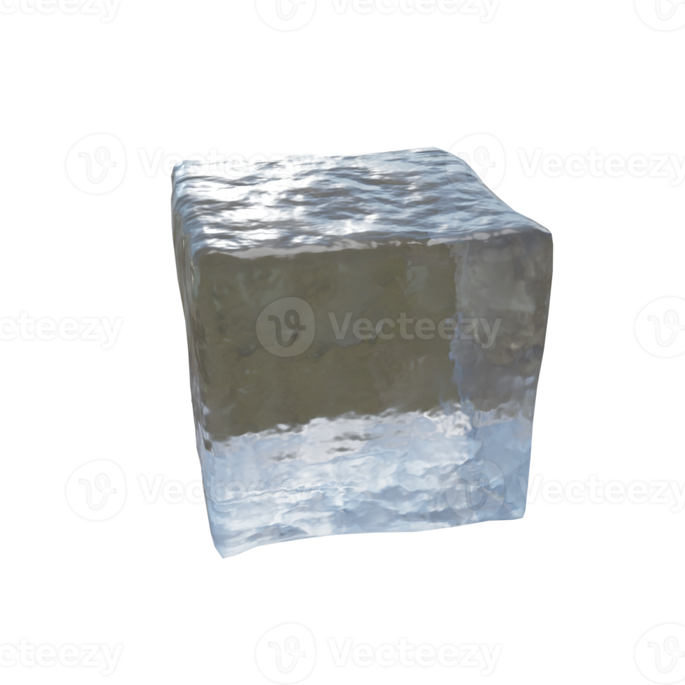 cubo de hielo translúcido. png