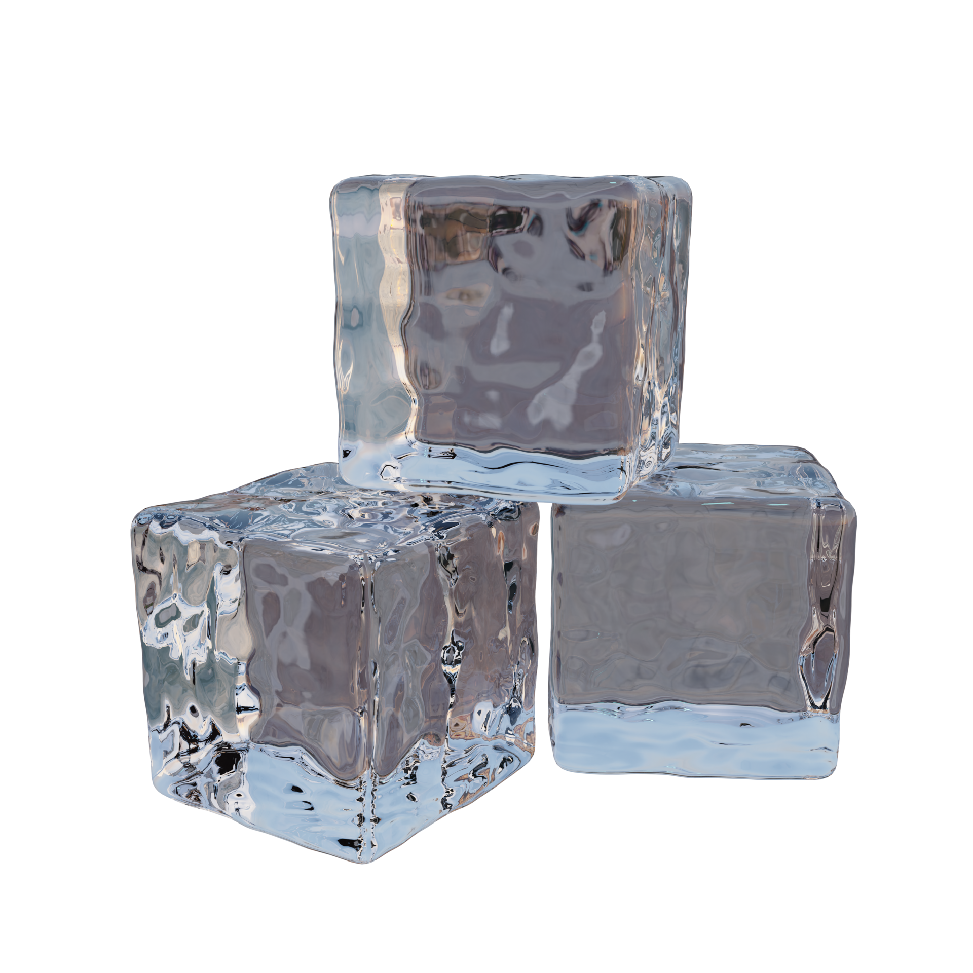 tres cubos de hielo. 12658464 PNG
