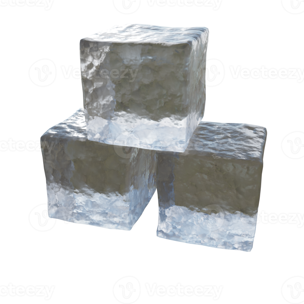 Realistic ice cubes. png