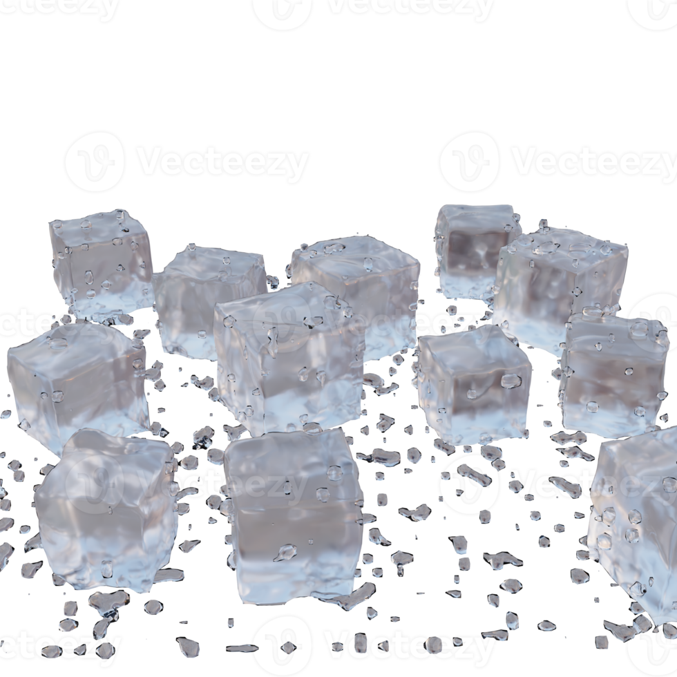 Heap of ice cubes. png