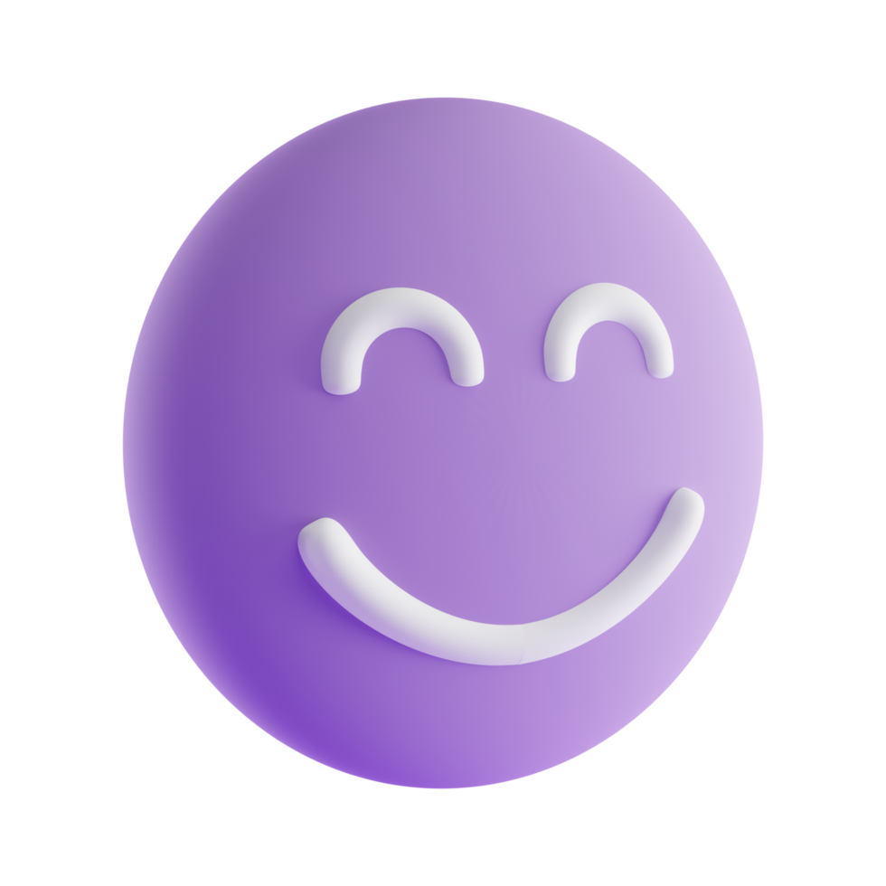 happy 3d icon, 3d render concept png