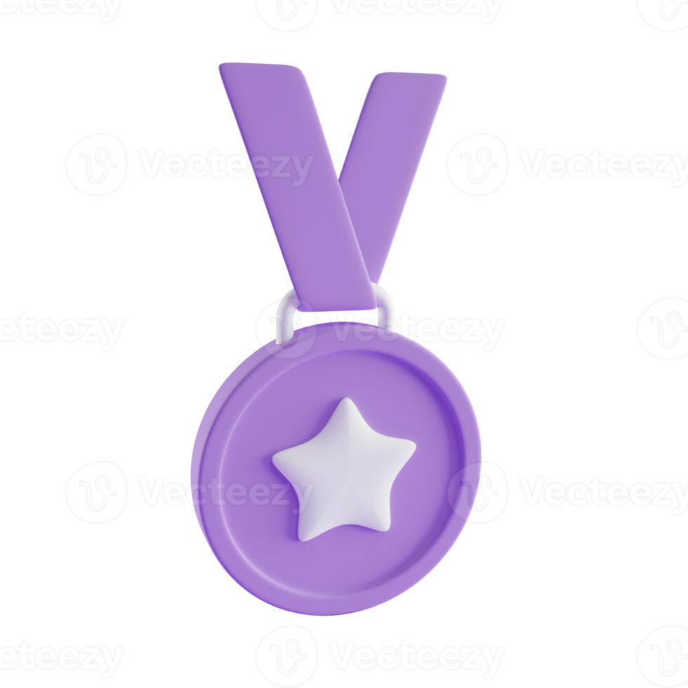 medal 3d icon, 3d render concept png