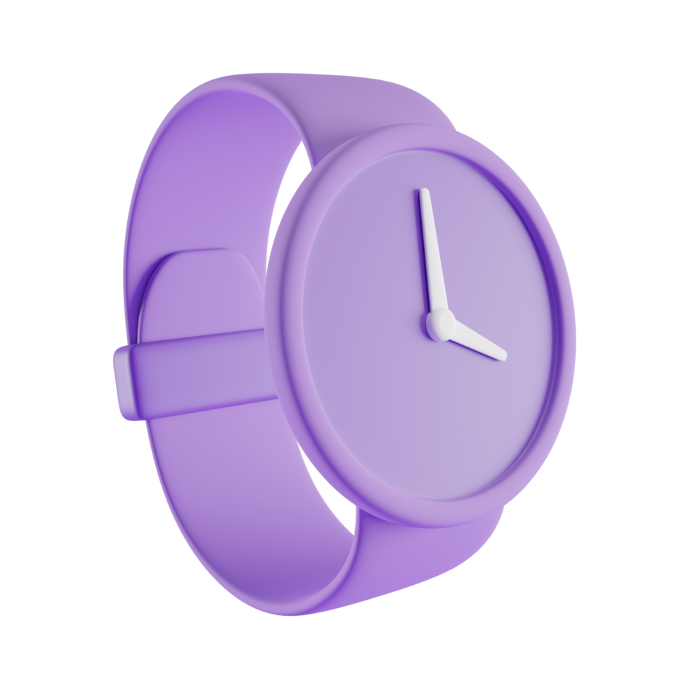 wrist watch 3d icon, 3d render concept png