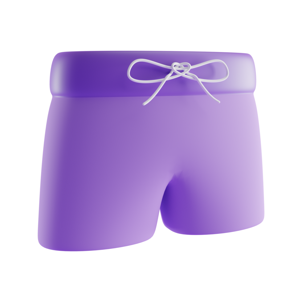 ícone de shorts 3d, conceito de renderização 3d png