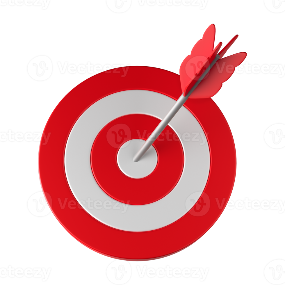 Arrow Target Business 3D png