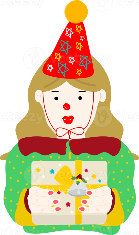 Christmas ornaments. wrapping paper. Christmas print supplies. Merry Christmas Party People Celebrating Christmas Flat Illustration png