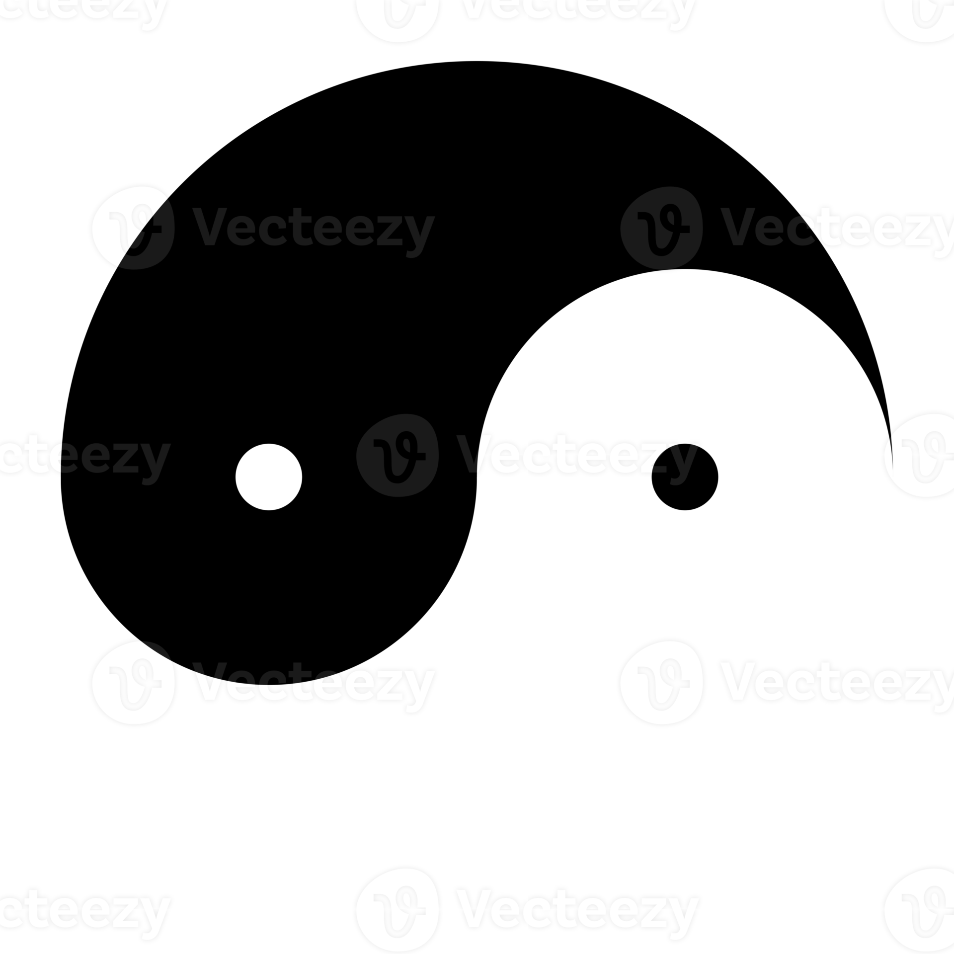Yin yang symbol on transparent background 12658671 PNG