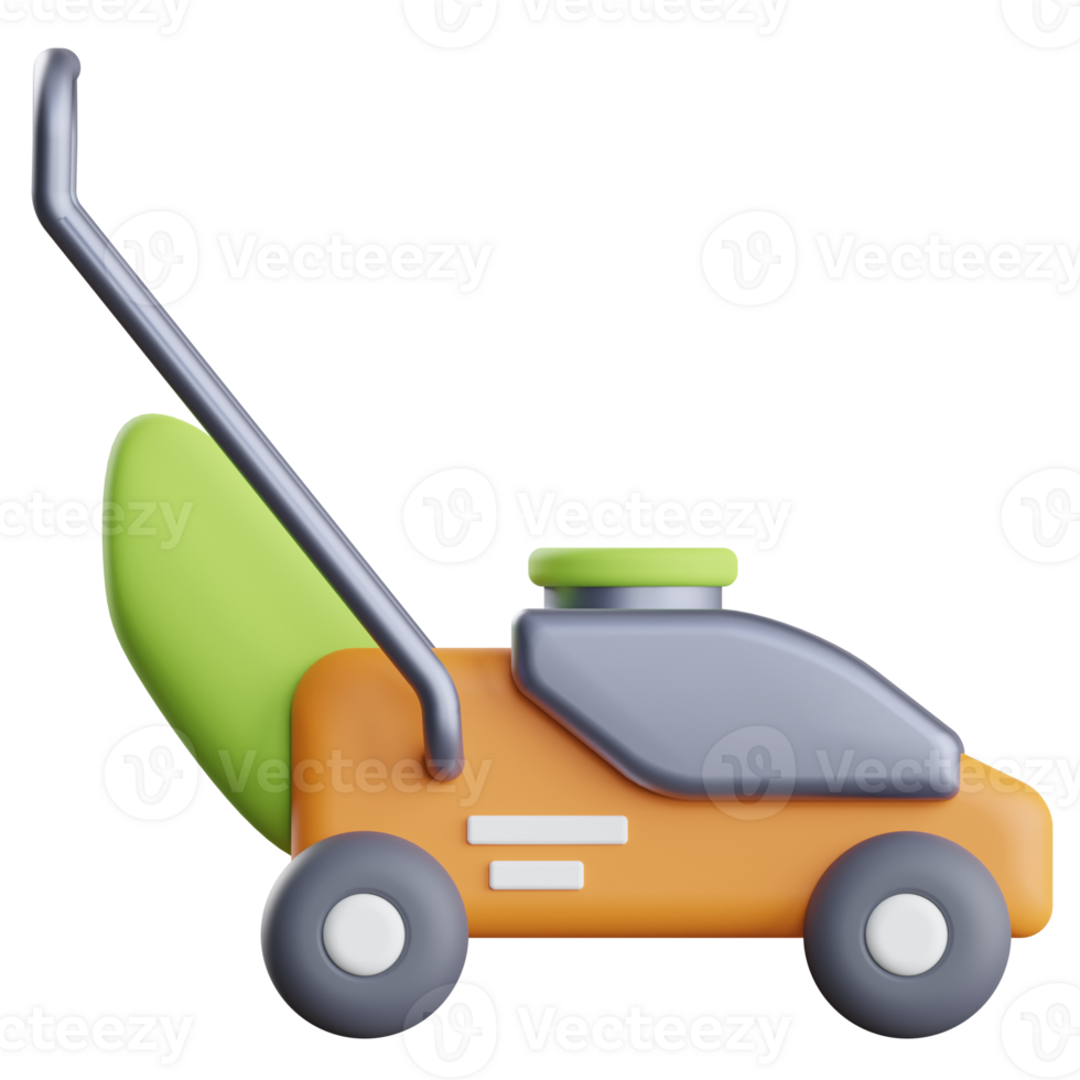 Lawn Mower 3d Illustration png