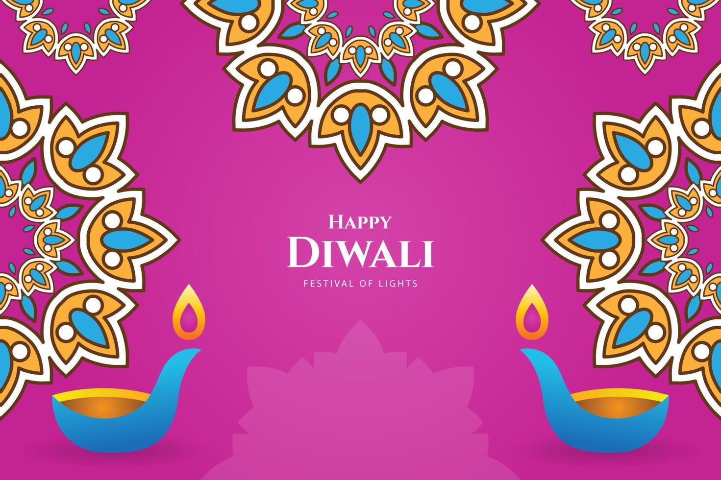 fondo de celebración de adornos festivos de diwali. - vectores. vector