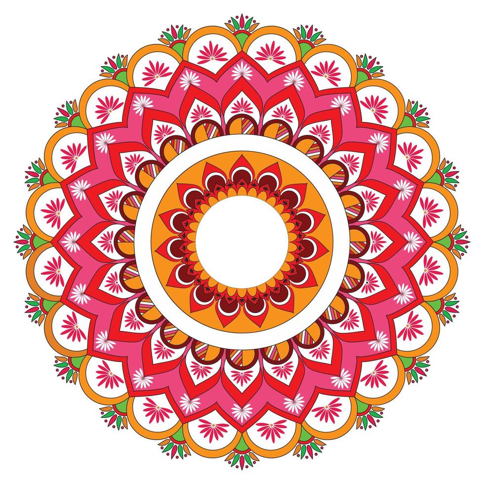 patrón de diseño de fondo abstracto mandala ornamental de lujo para henna, mehndi, tatuaje, decoración. hermoso adorno decorativo vintage en estilo étnico, indio oriental. mandala con motivos florales vector