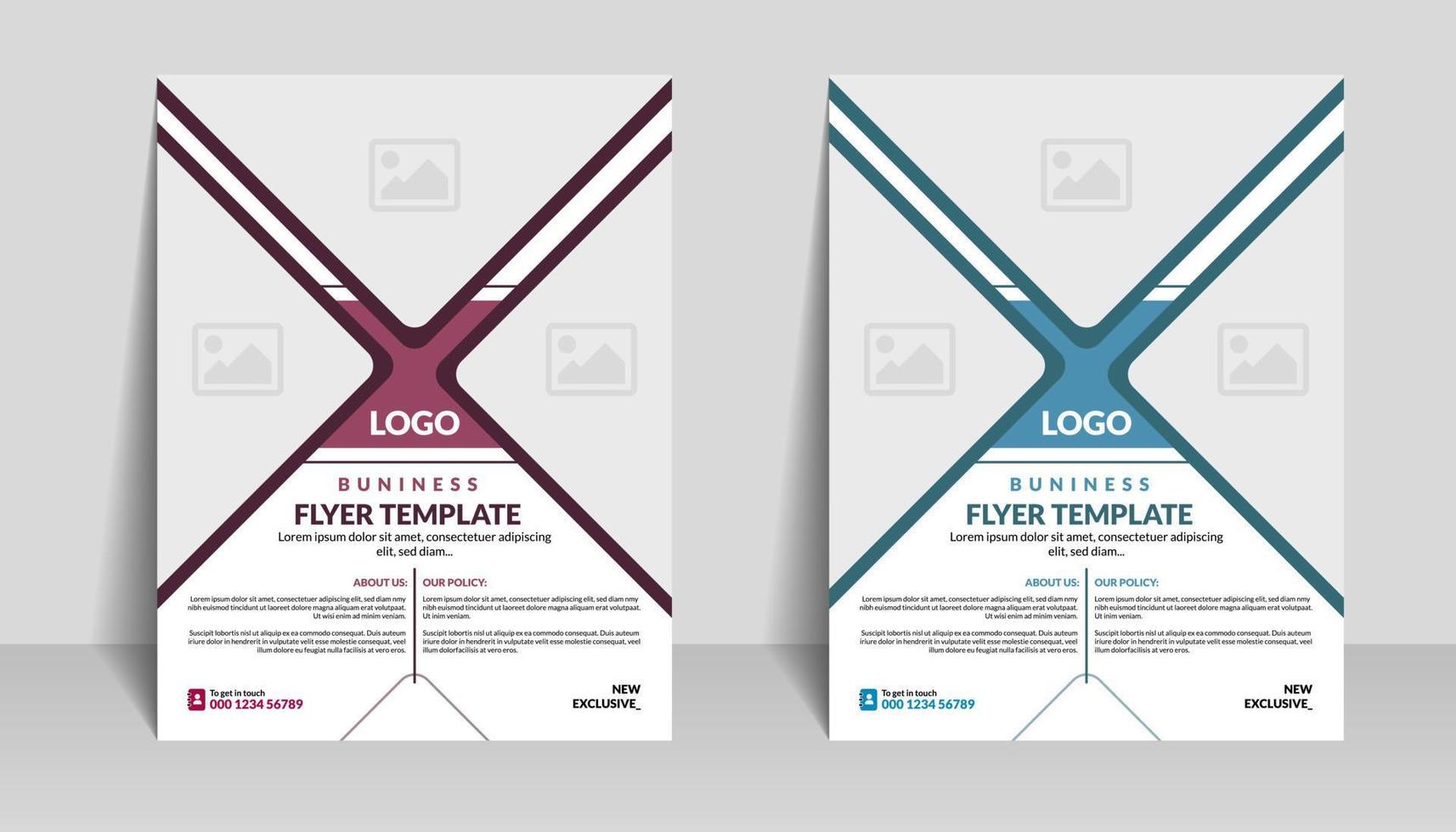 Creative business abstract flyer brochure design trend for professional corporate style. Can be adapt to social media posts, annual report, magazine, poster, presentation, portfolio, Banner, Website. vector