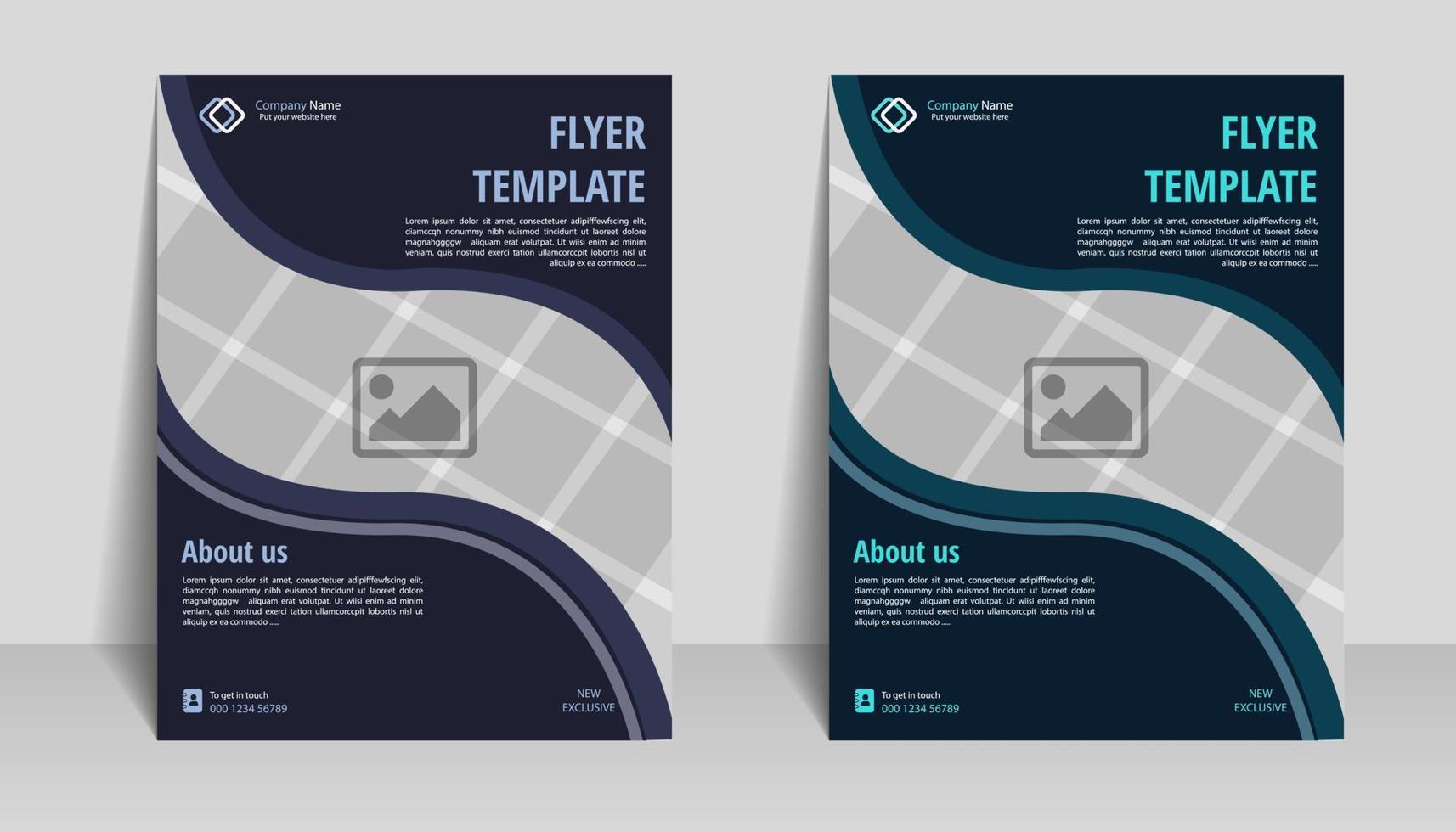 Creative business abstract flyer brochure design trend for professional corporate style. Can be adapt to social media posts, annual report, magazine, poster, presentation, portfolio, Banner, Website. vector