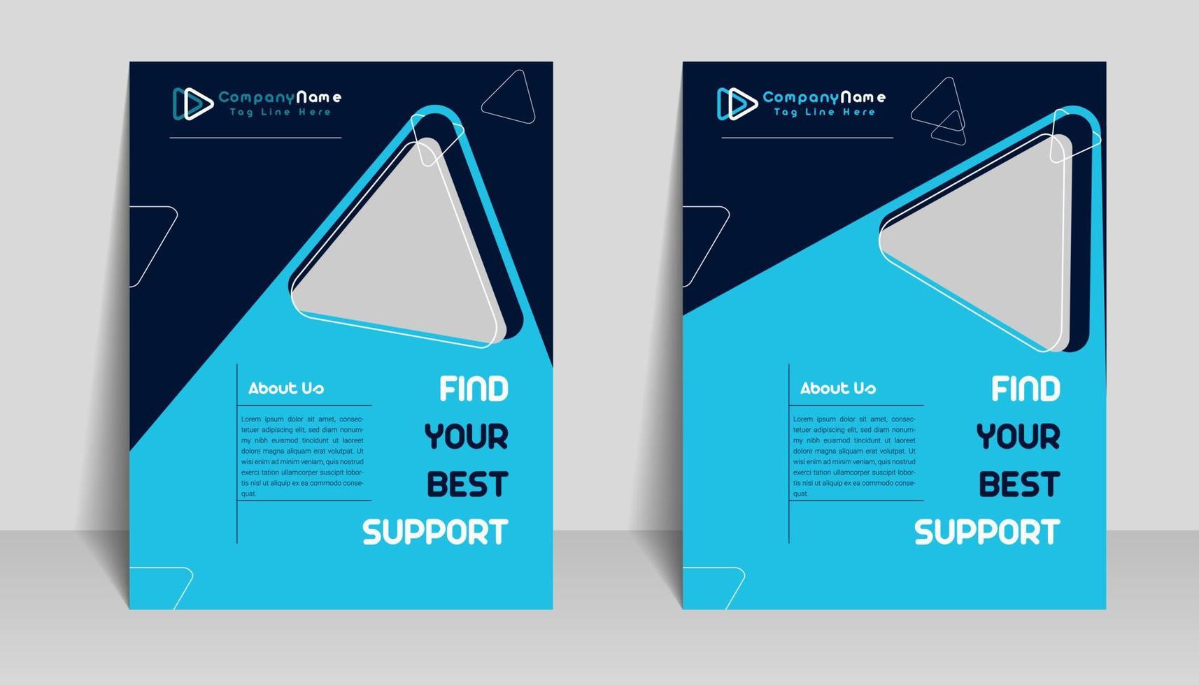 Creative business abstract flyer brochure design trend for professional corporate style. Can be adapt to social media posts, annual report, magazine, poster, presentation, portfolio, Banner, Website. vector