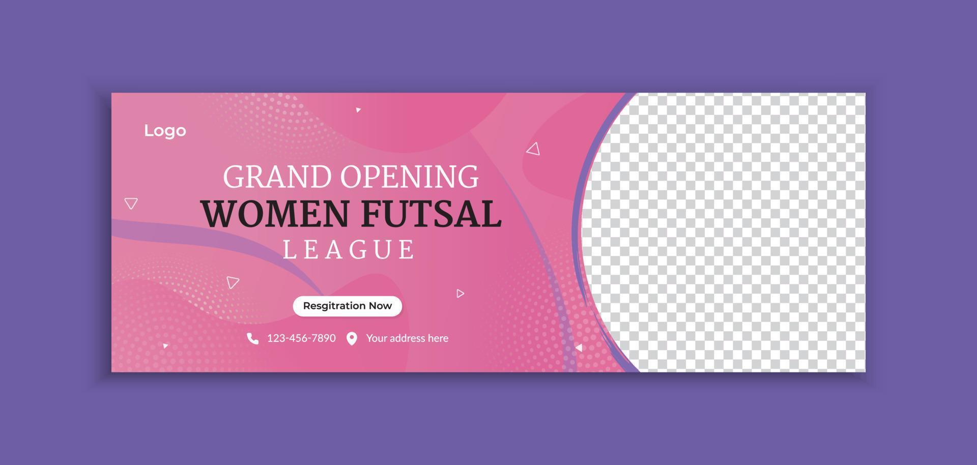 plantilla de portada de banner web de fútbol vector