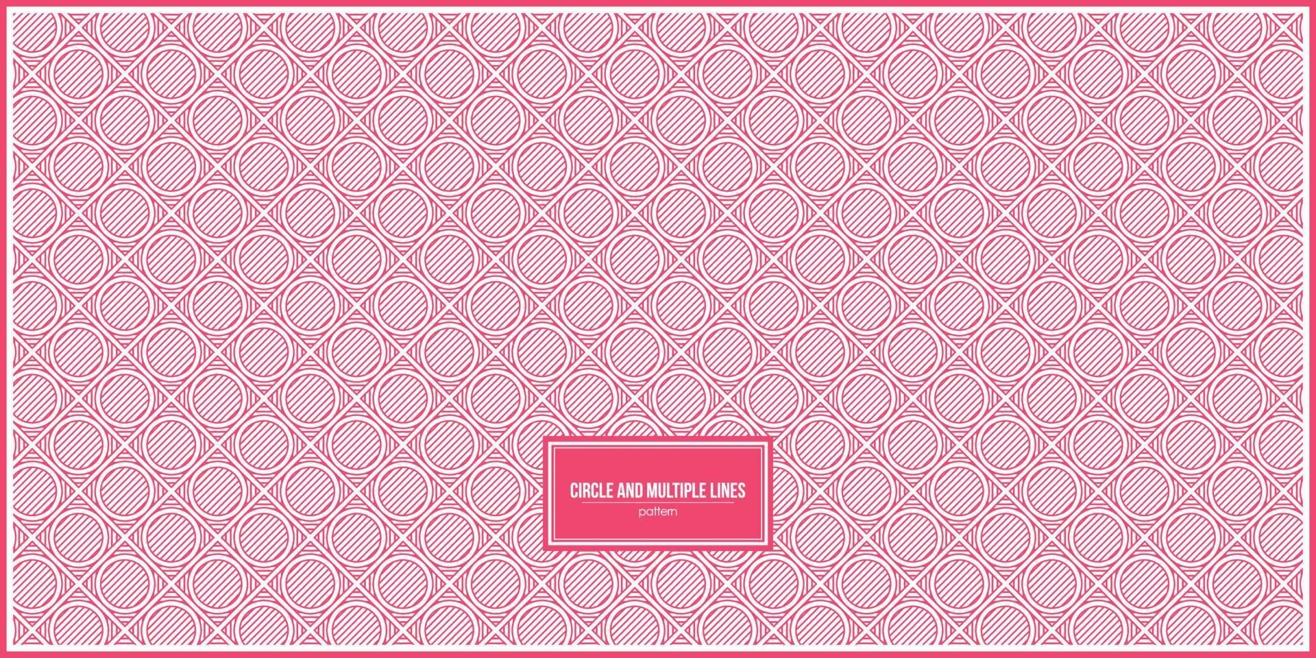 pink circle and multiple pink lines pattern vector