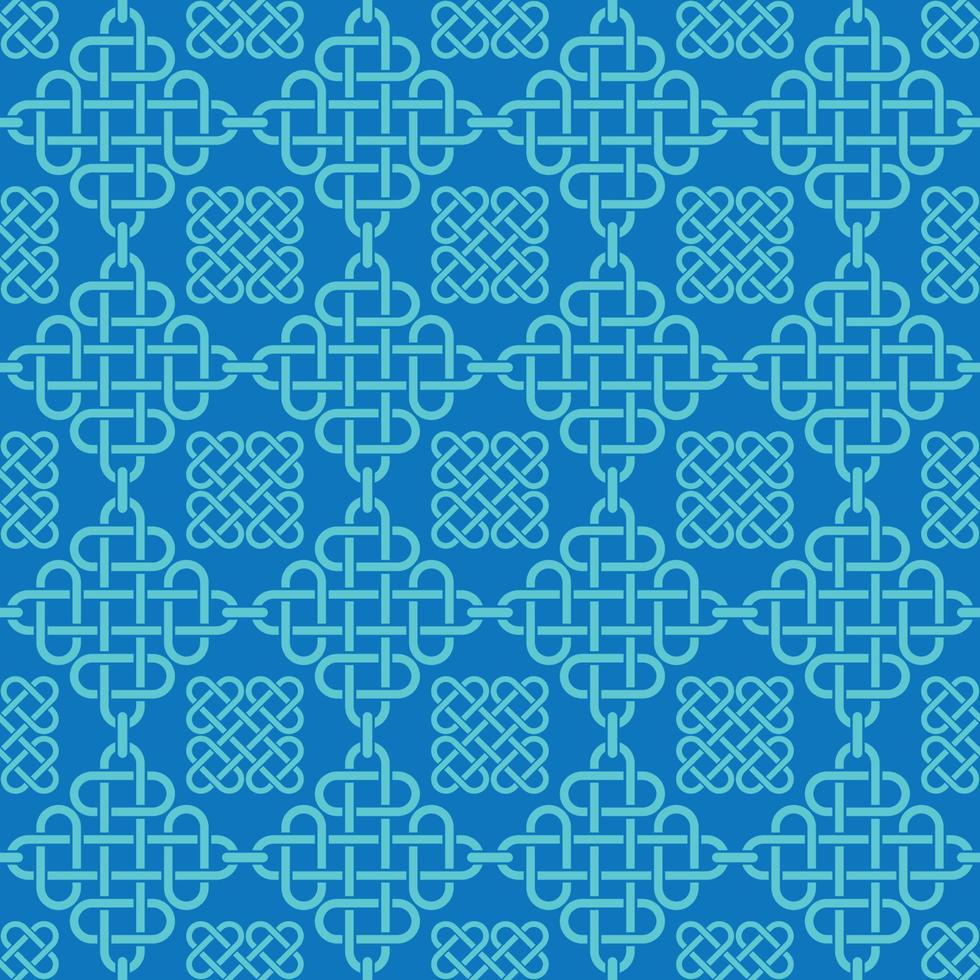 Celtic Knots Pattern with Blue Theme vector