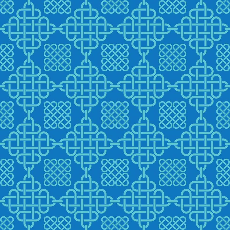 Celtic Knots Pattern with Blue Theme vector