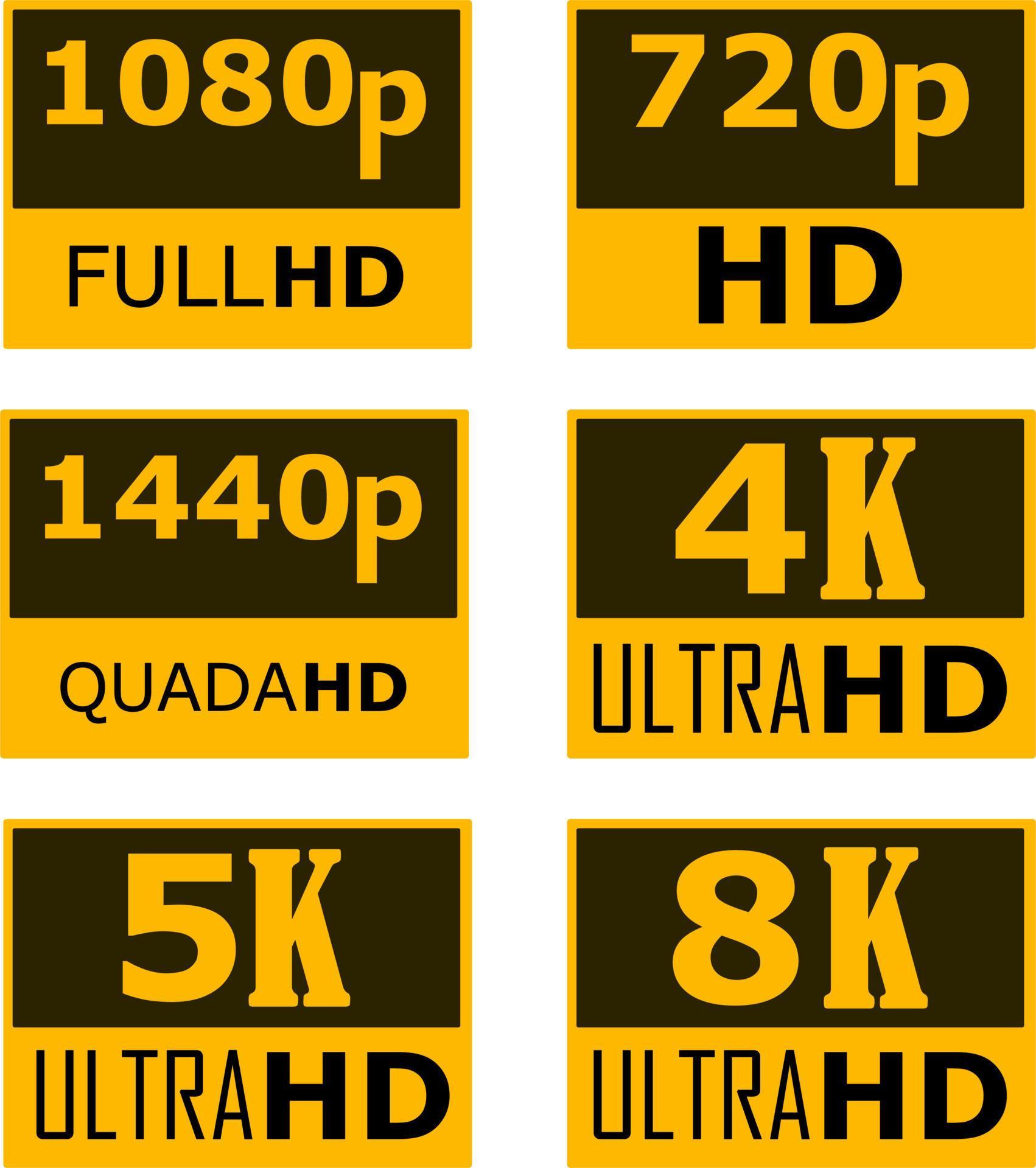 Video or tv screen resolution icon . High Definition TV Game screen