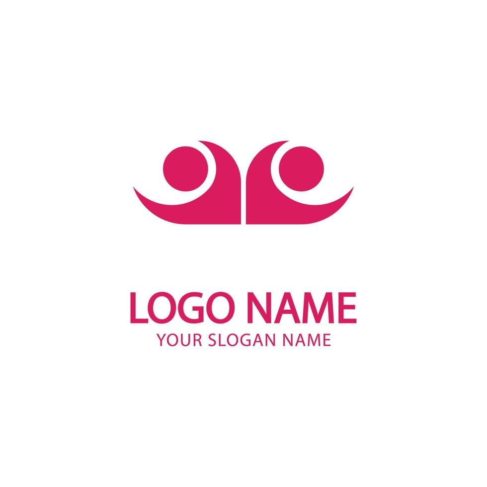 diseño de logotipo de comunidad, red y redes sociales vector