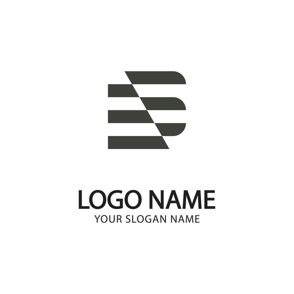 es unique monogram style vector logo design