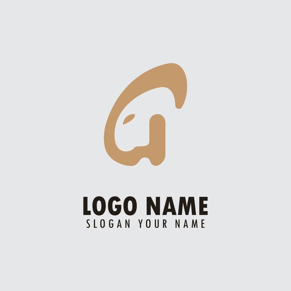 Goat wordmark design vector. goat head logo template vector