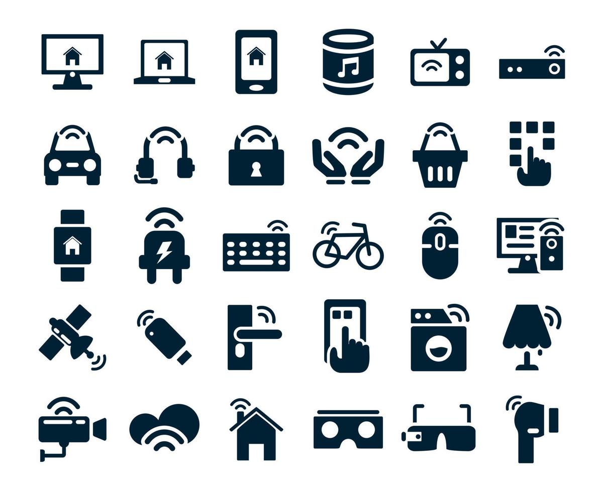 Smart device icon, Technology device icon set vector