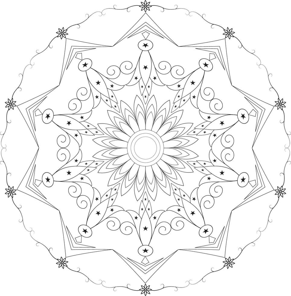 Mandala coloring pages vector