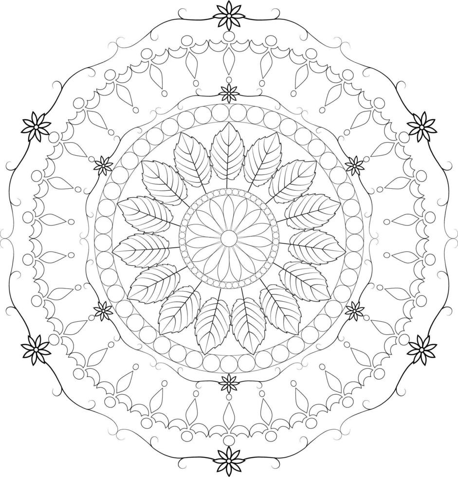 Mandala coloring pages vector