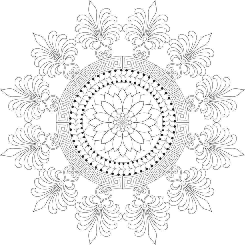 Mandala coloring pages vector