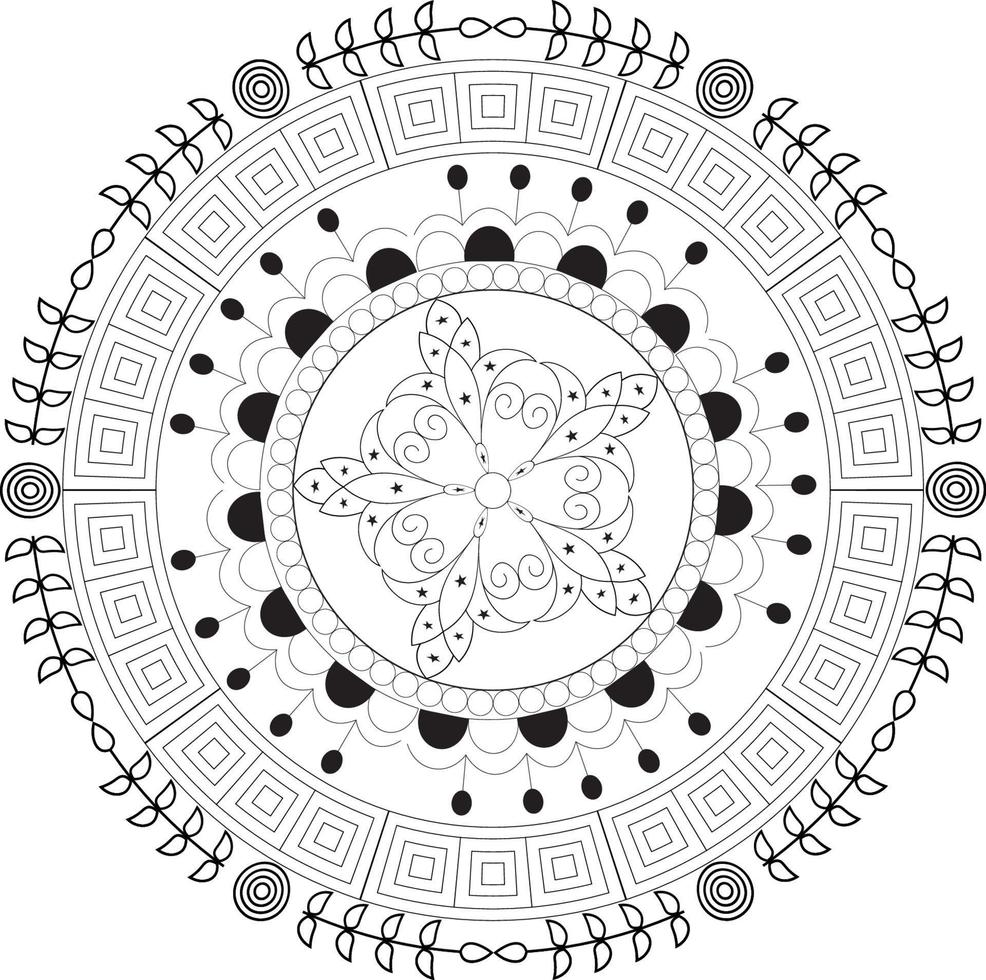 Mandala coloring pages vector