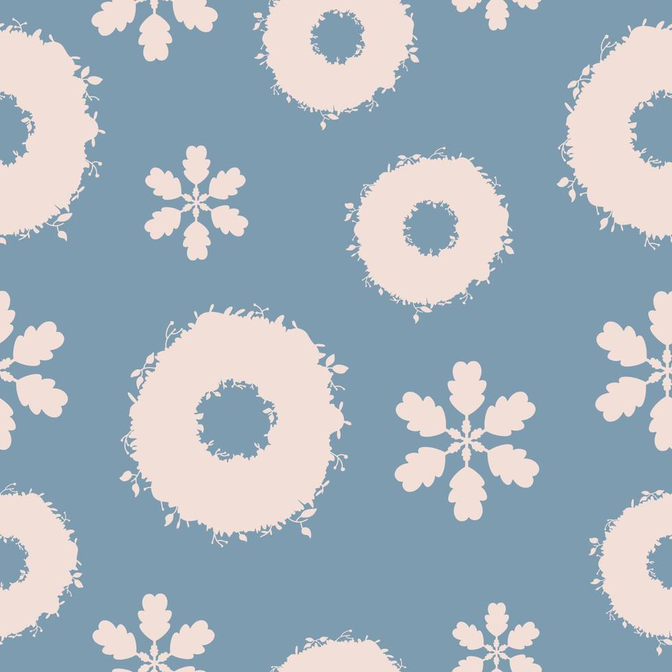 Winter Christmas seamless pattern. Vector illustration in flat style