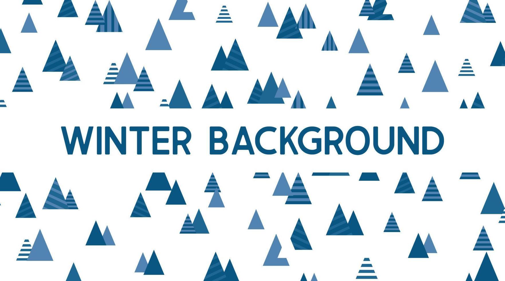 Flat Winter Landscape Background Design vector