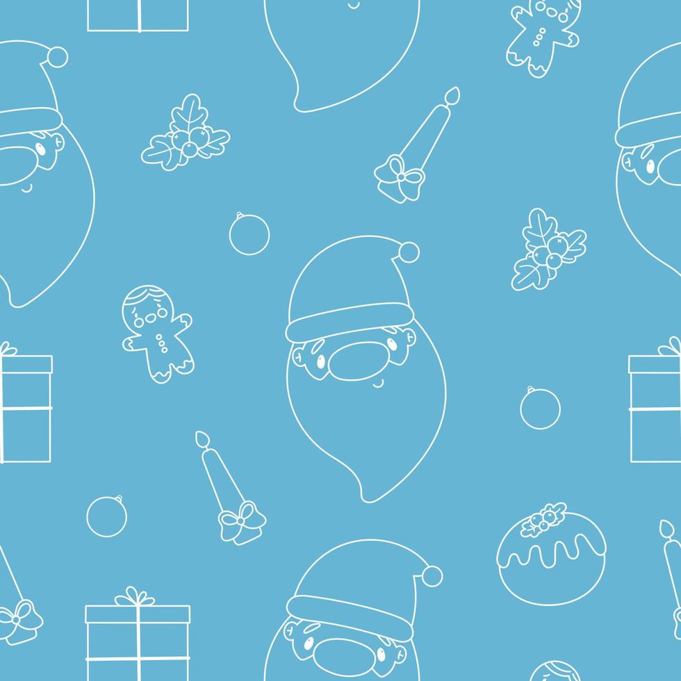 Christmas seamless pattern. Vector illustration. For card, posters, banners, printing on the pack, printing on clothes, fabric, wallpaper.