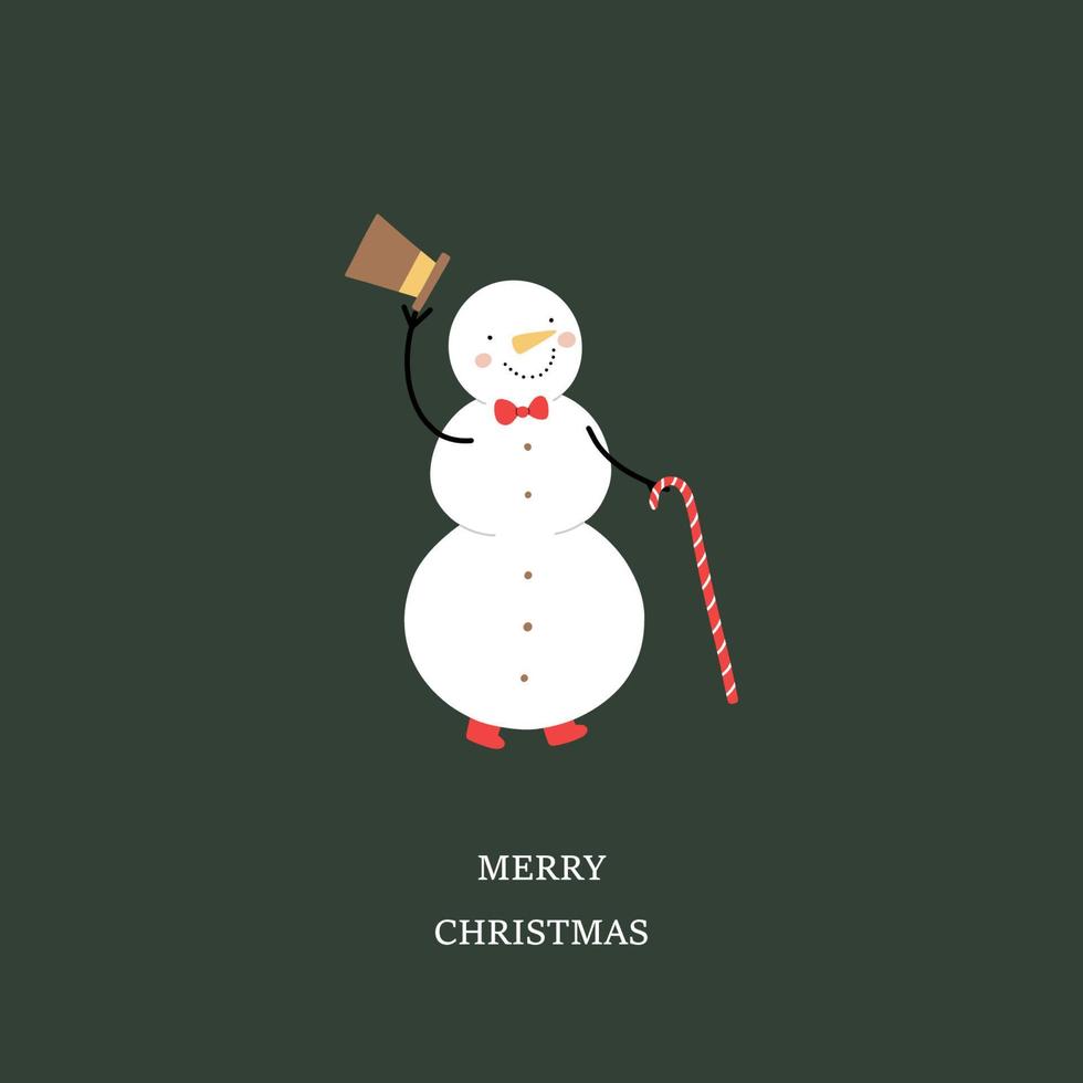 Vector Holiday snowman