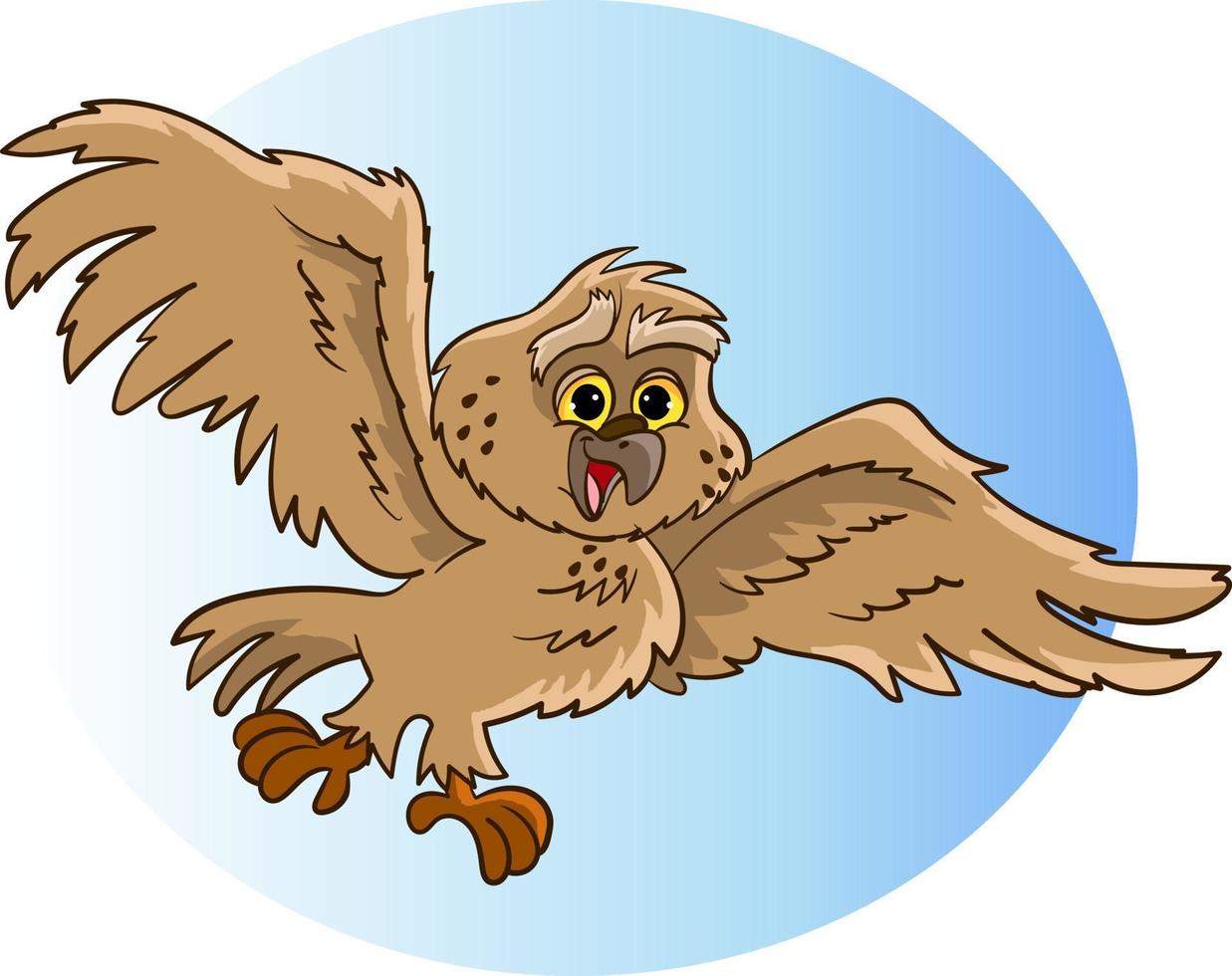 vector illustration of a cute owl