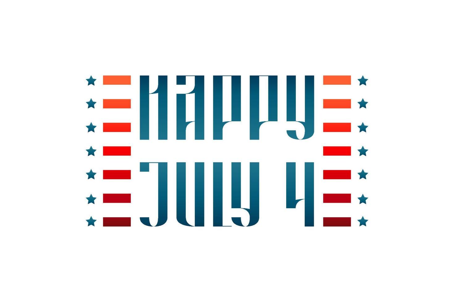 Happy July 4 medieval traditional lettering vector