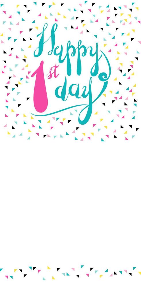 Happy first day invitation vector