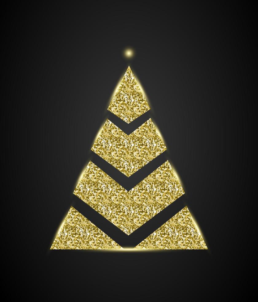 Glitter Stylish New Year Tree vector