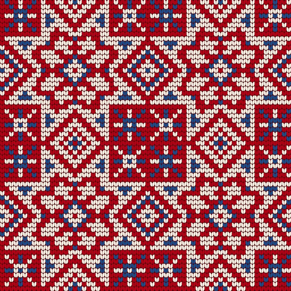 Traditional knitting pattern for Ugly Sweater vector