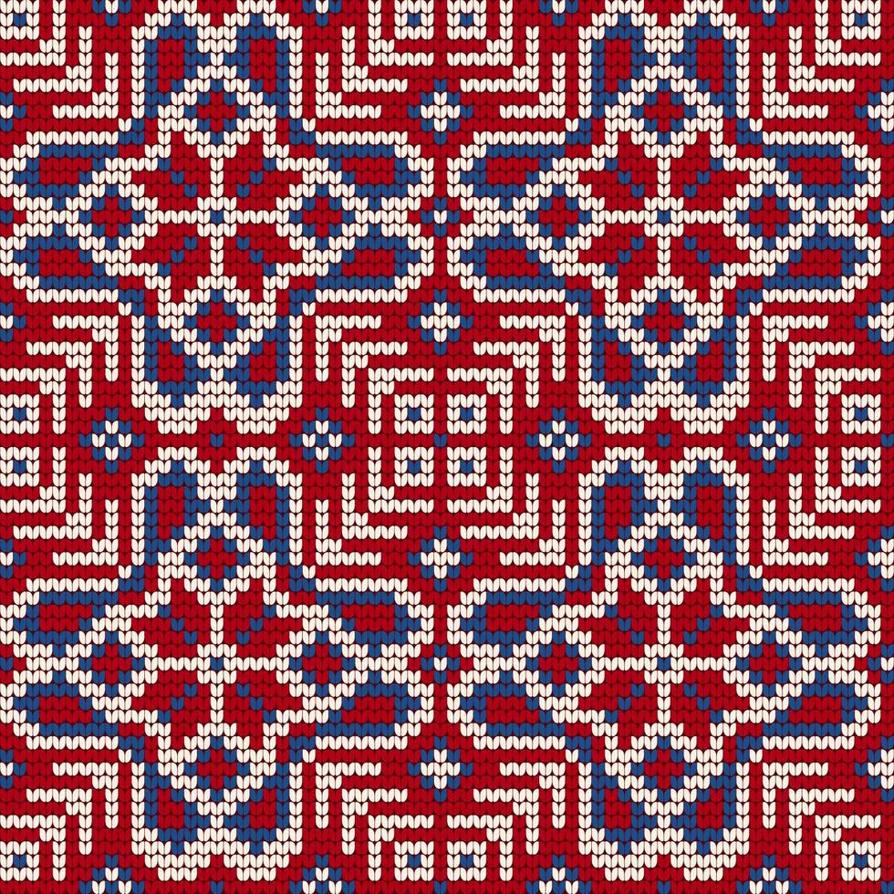 Traditional knitting pattern for Ugly Sweater vector